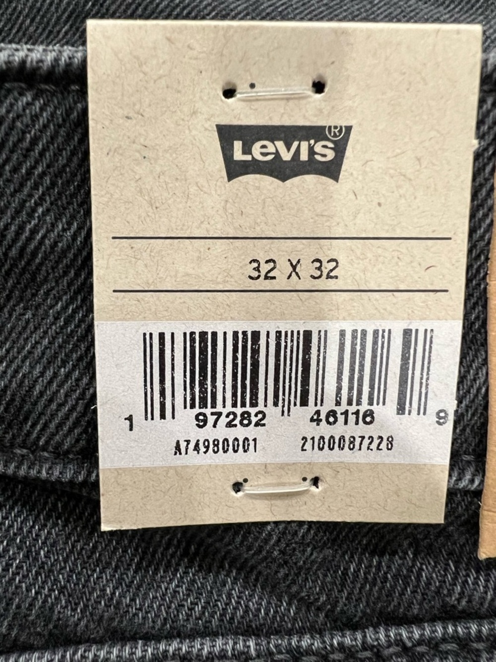 Levi’s Superlow Loose Jeans 32x32 NWT Black Wash Low Rise Baggy Straight Leg Y2K - Picture 8 of 12